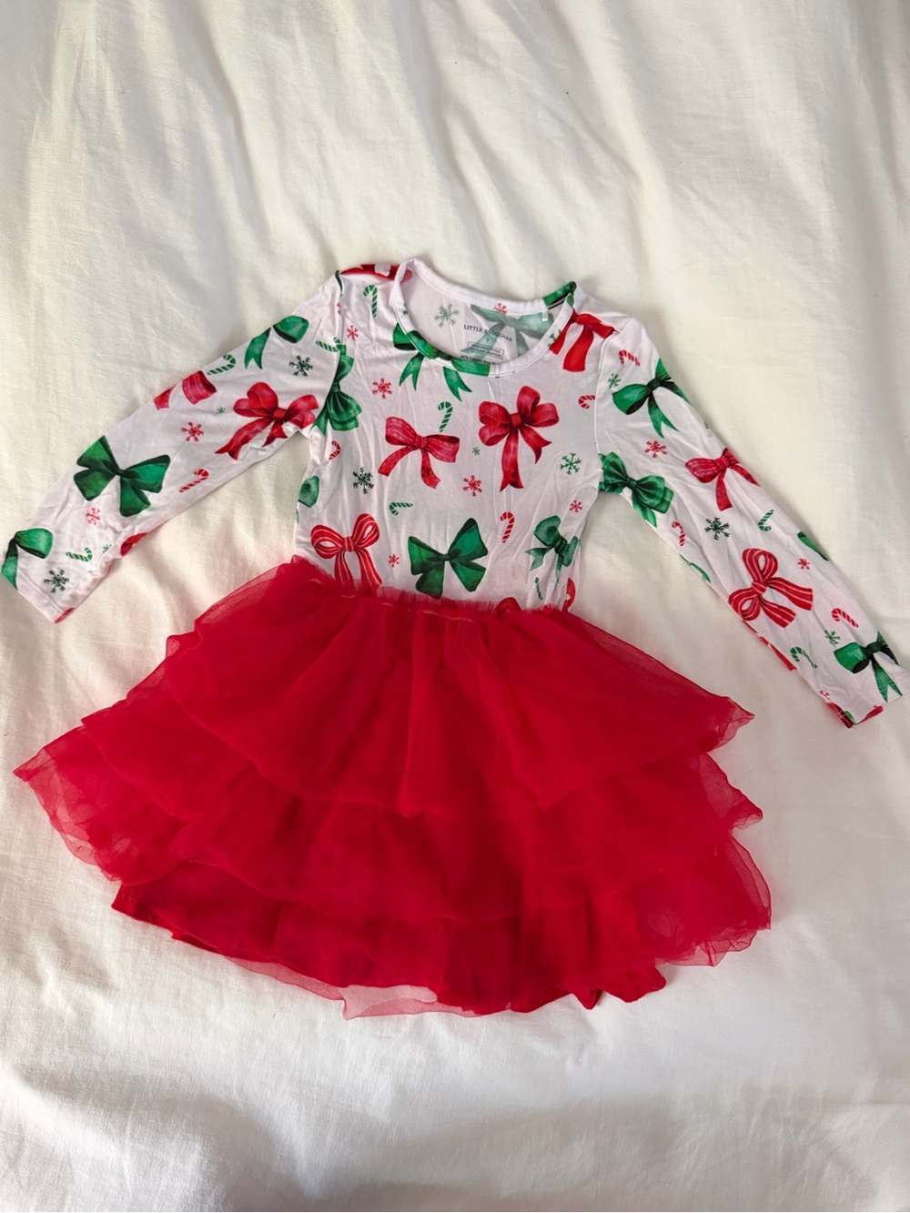 Christmas Bow Bamboo Tutu Dress